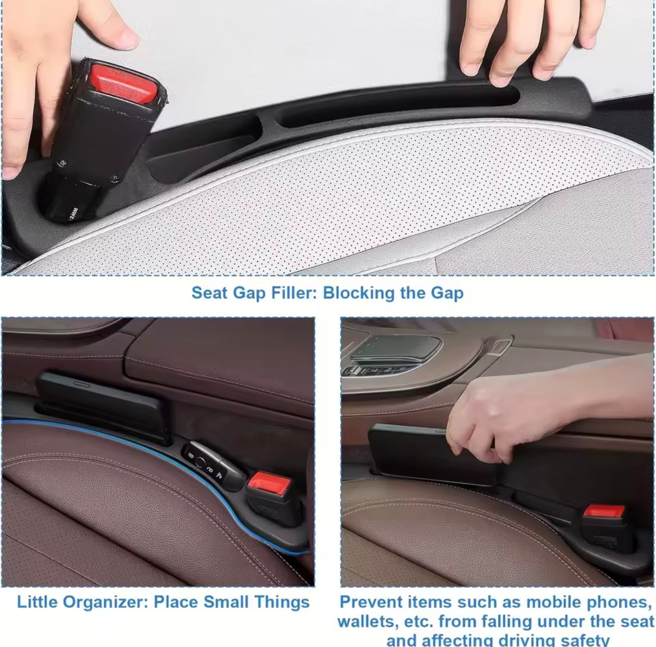 2 Piece Car Seat Gap Filler