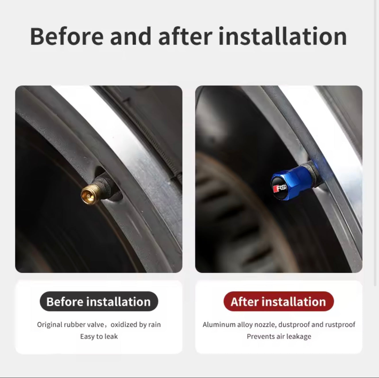 for Audi RS Dust Caps