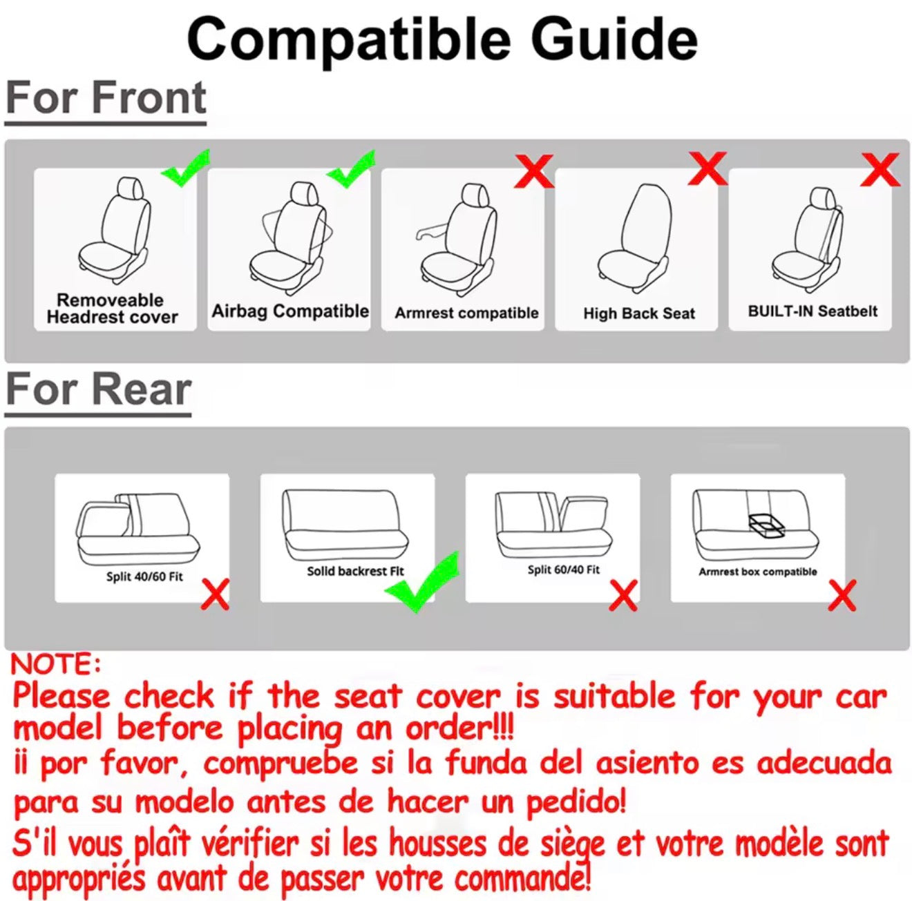 Car Seat Covers (Universal Fit)