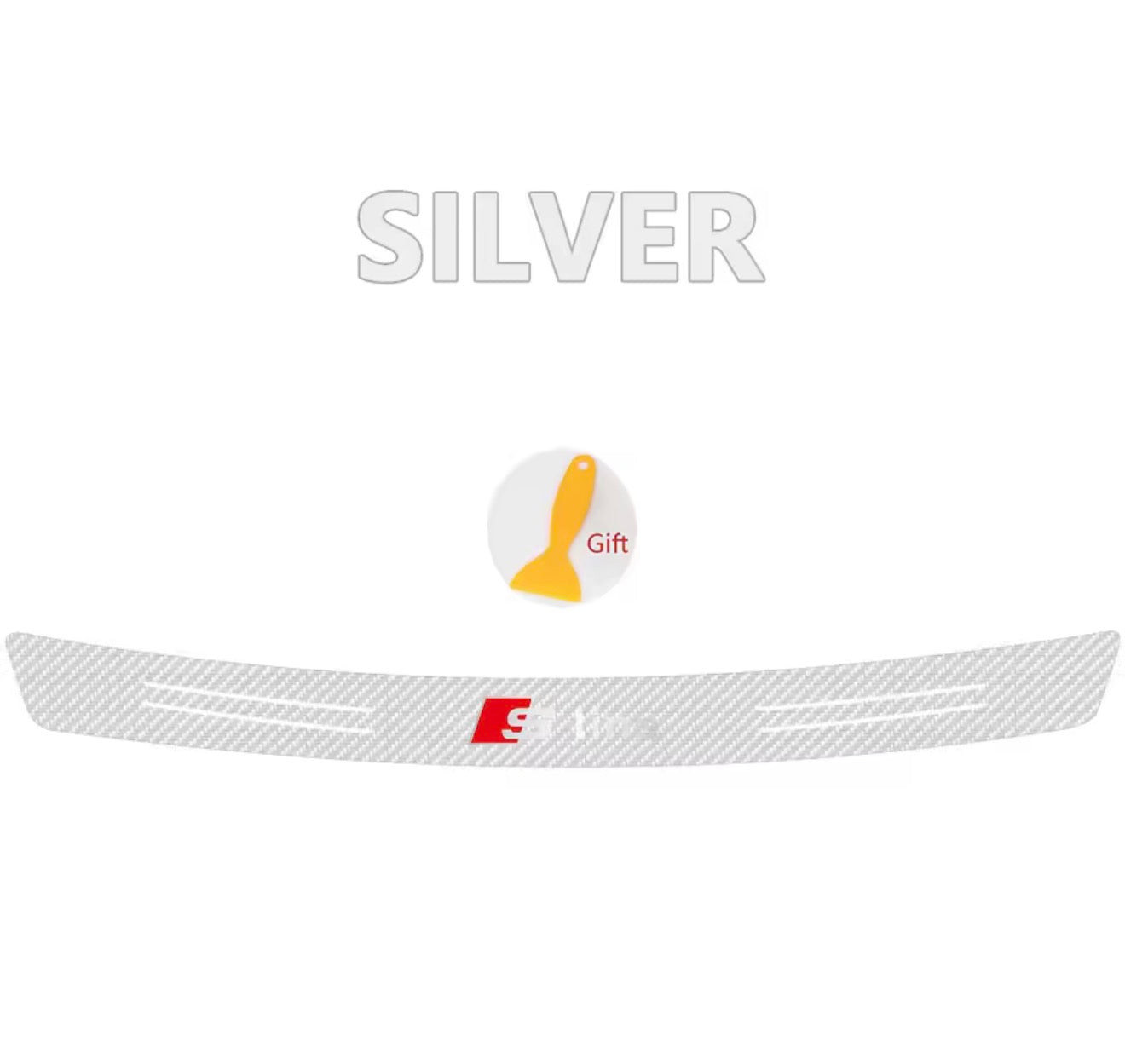 Boot Trunk Load Edge Protective Sticker (for Audi, S Line, RS, Quattro)