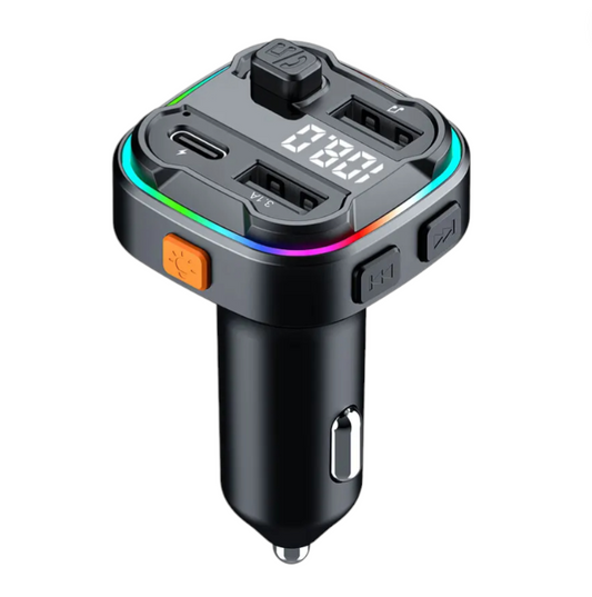 Bluetooth FM Transmitter USB-A and USB-C Ports