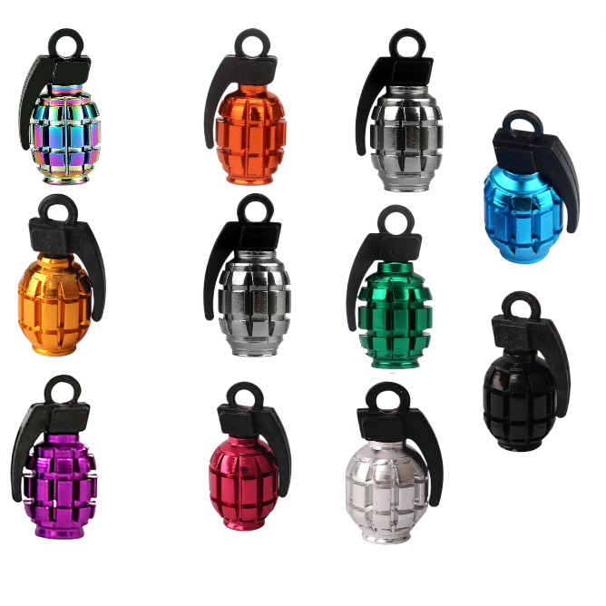 Grenade Tyre Valve Caps Dust Caps