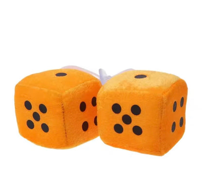 Fuzzy Dice Hanging Dice Decoration (2 pieces)