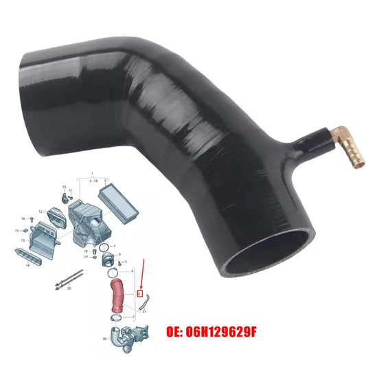 Air Inlet Tube Silicone Intake Hose Pipe for Audi A5 8T / A4 B8 1.8 & 2.0 TFSI (06H129629F)