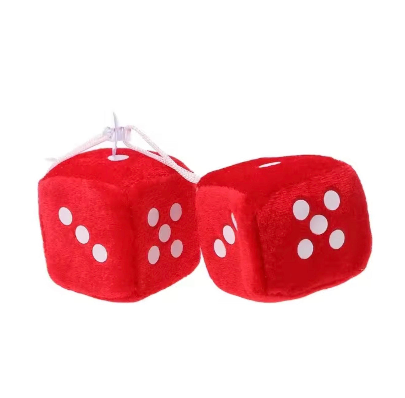 Fuzzy Dice Hanging Dice Decoration (2 pieces)