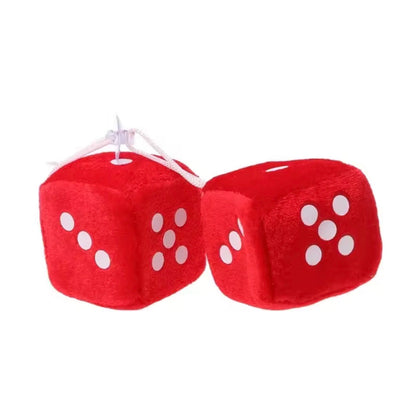 Fuzzy Dice Hanging Dice Decoration (2 pieces)