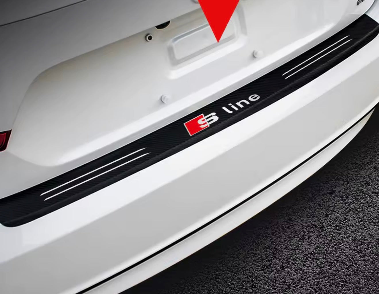 Boot Trunk Load Edge Protective Sticker (for Audi, S Line, RS, Quattro)