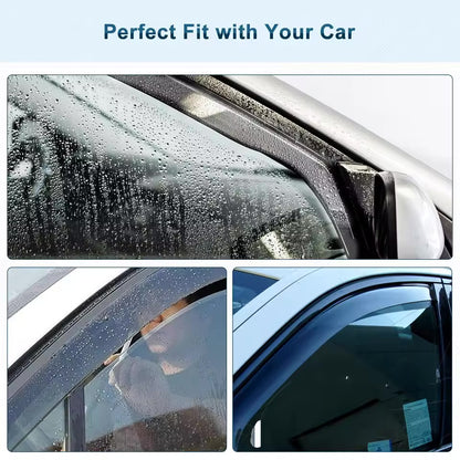 for Audi A4 B8 Smoke Black Front and Rear Wind Deflectors 4pcs