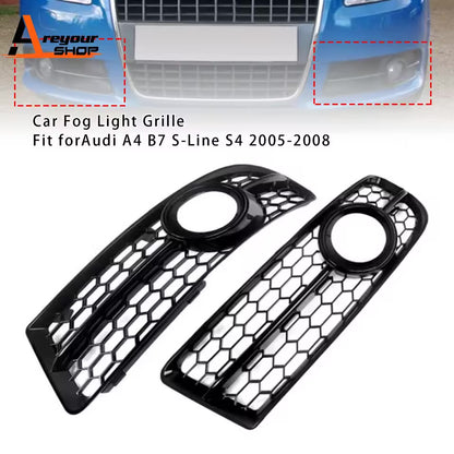 for Audi A4 B7 S- Line Front Bumper Honeycomb Fog Light Grille
