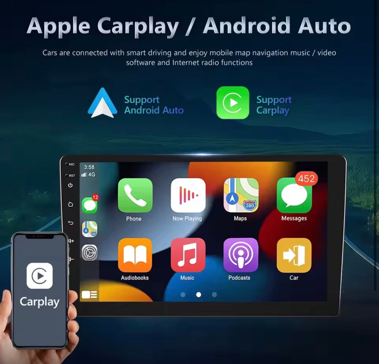 9” Android Wireless CarPlay & Android Auto Car Radio for Audi A3 8P S3 RS3 (2003–2012)