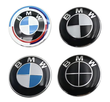 for BMW Custom Logo Badge Front and Rear Pair 74mm/82mm