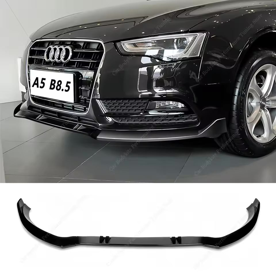 for Audi A5 B8.5 8T 8F Gloss Black Front Splitter Bumper Lip