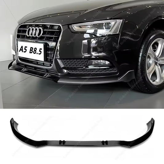 for Audi A5 B8.5 8T 8F Gloss Black Front Splitter Bumper Lip