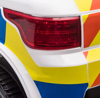 Electric Toy Police Car w/ Sirens and Flashing Lights Bluetooth HOMCOM 12V