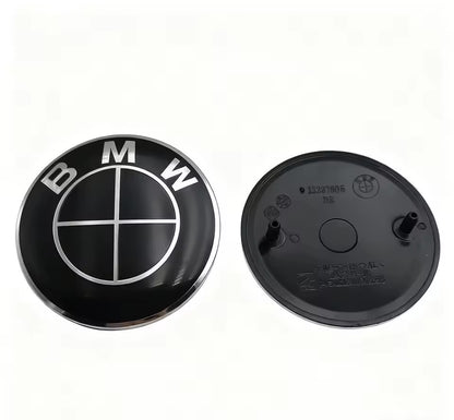 for BMW Custom Logo Badge Front and Rear Pair 74mm/82mm