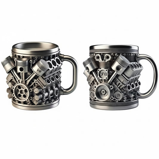 Stainless Steel V6/V8 Engine Style Mug