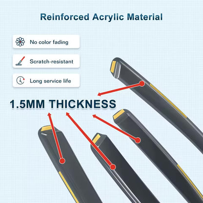 for Audi A4 B8 Smoke Black Front and Rear Wind Deflectors 4pcs