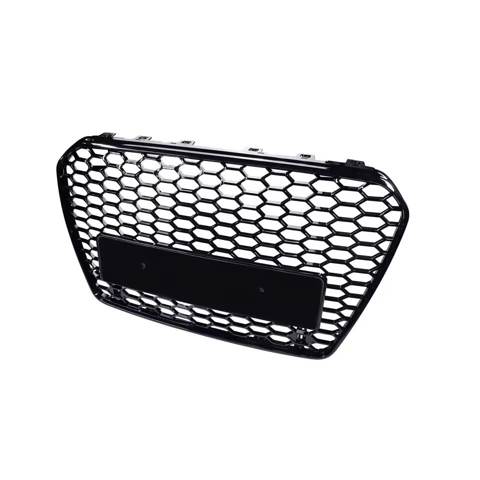 for Audi A5 S5 8T Gloss Black Honeycomb Mesh Front Bumper Grill
