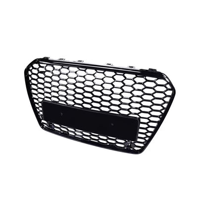 for Audi A5 S5 8T Gloss Black Honeycomb Mesh Front Bumper Grill