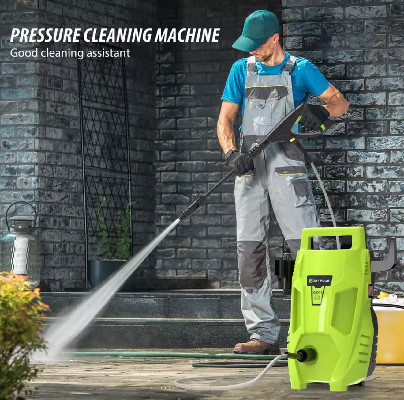 Electric High Pressure Washer 2050PSI 1.6GPM 2300W Adjustable Nozzle