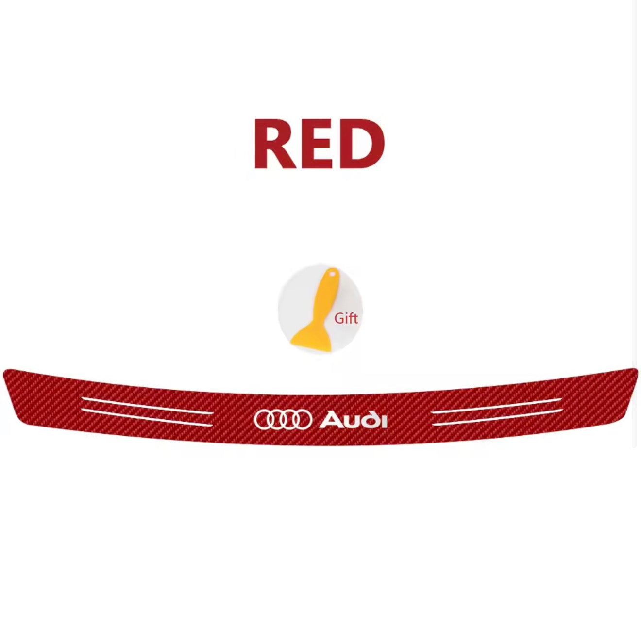 Boot Trunk Load Edge Protective Sticker (for Audi, S Line, RS, Quattro)
