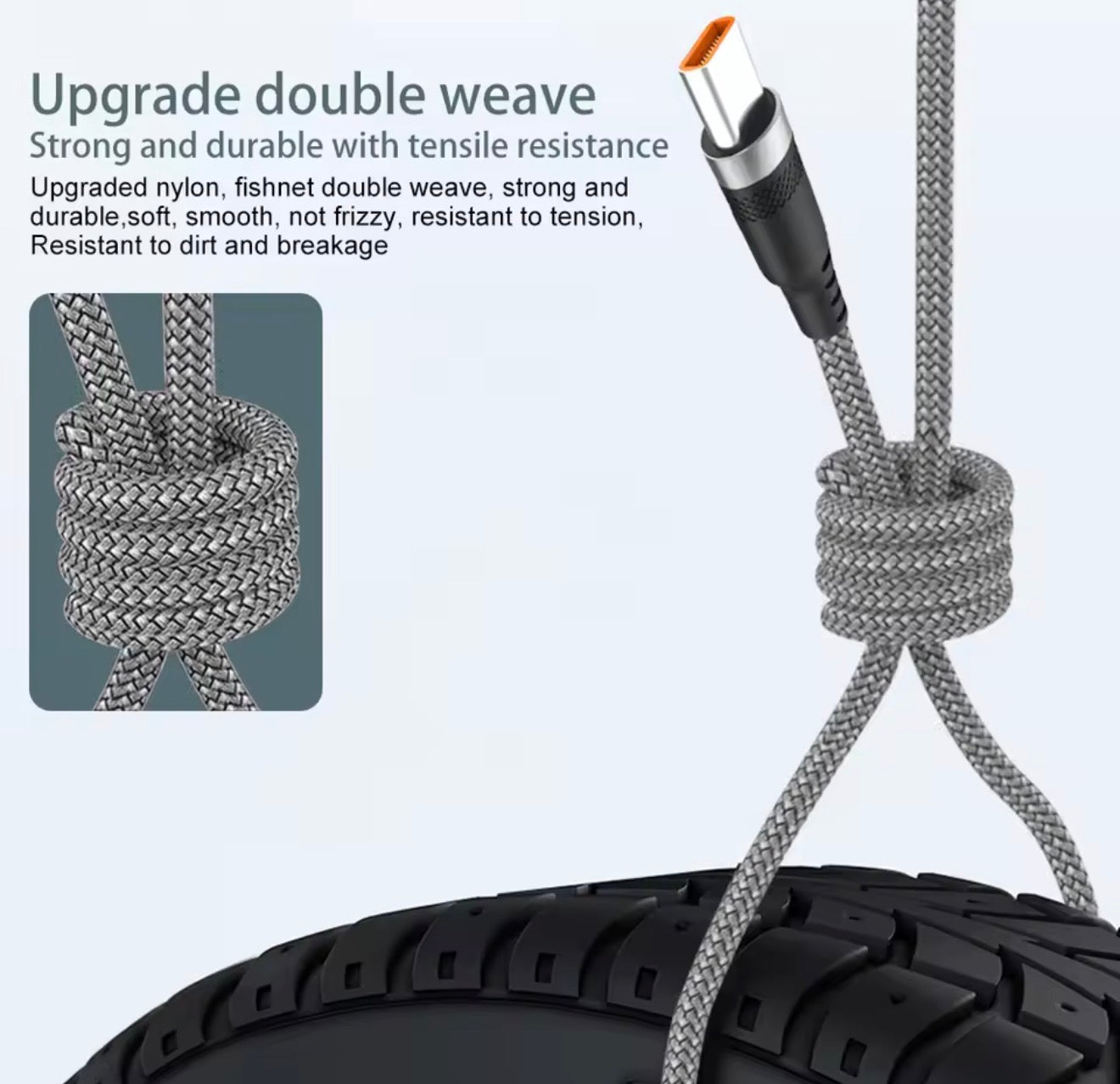 USB A to USB Type C Charging Cable