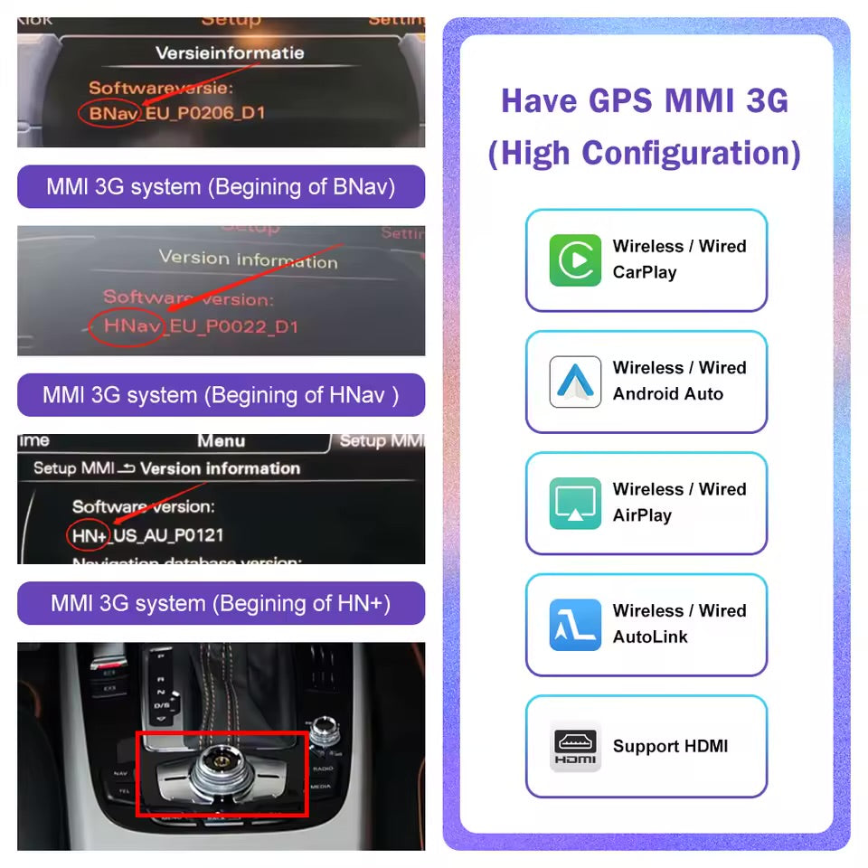 for Audi A5 5T A4 B8 Q5 8R Wireless Apple CarPlay Android Auto