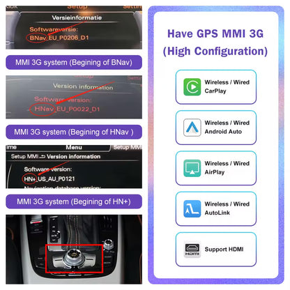 for Audi A5 5T A4 B8 Q5 8R Wireless Apple CarPlay Android Auto