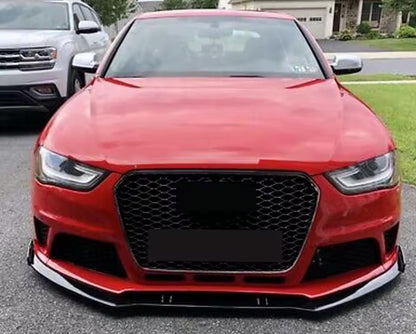 for Audi A4 S4 B8 2013-2015 Front Bumper Grill Gloss Black Honeycomb Mesh