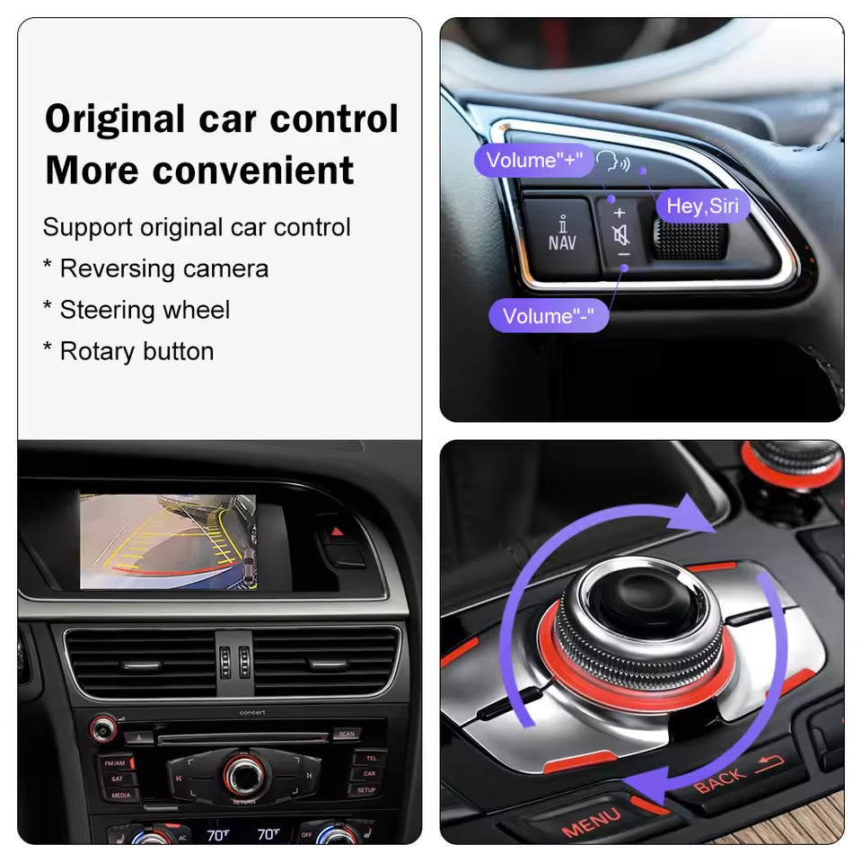 for Audi A5 5T A4 B8 Q5 8R Wireless Apple CarPlay Android Auto