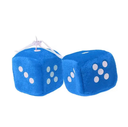 Fuzzy Dice Hanging Dice Decoration (2 pieces)