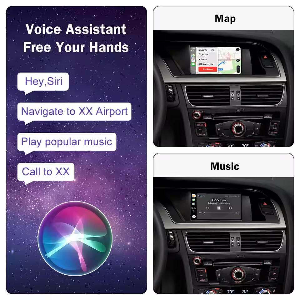 for Audi A5 5T A4 B8 Q5 8R Wireless Apple CarPlay Android Auto