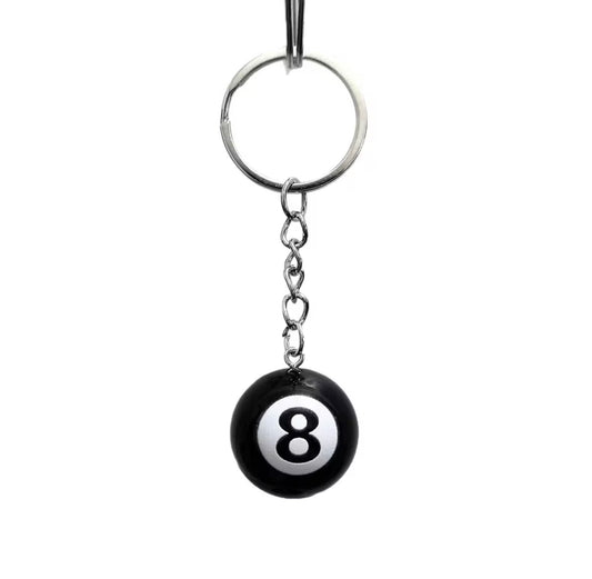 8 Ball Keychain Keyring