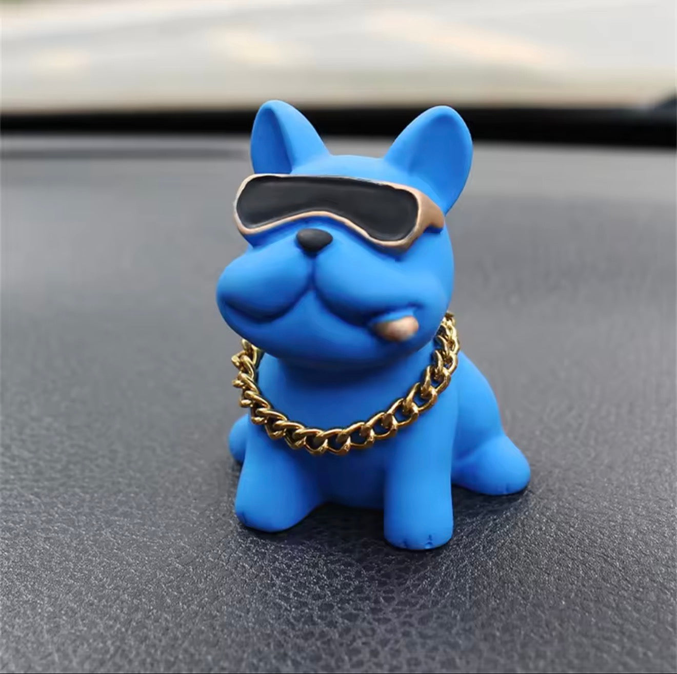Gangster Bulldog Dash Ornament Bobblehead Gold Chain