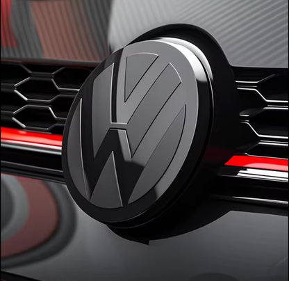 Black for Volkswagen VW Badge Logo (2 pieces Front & Rear)