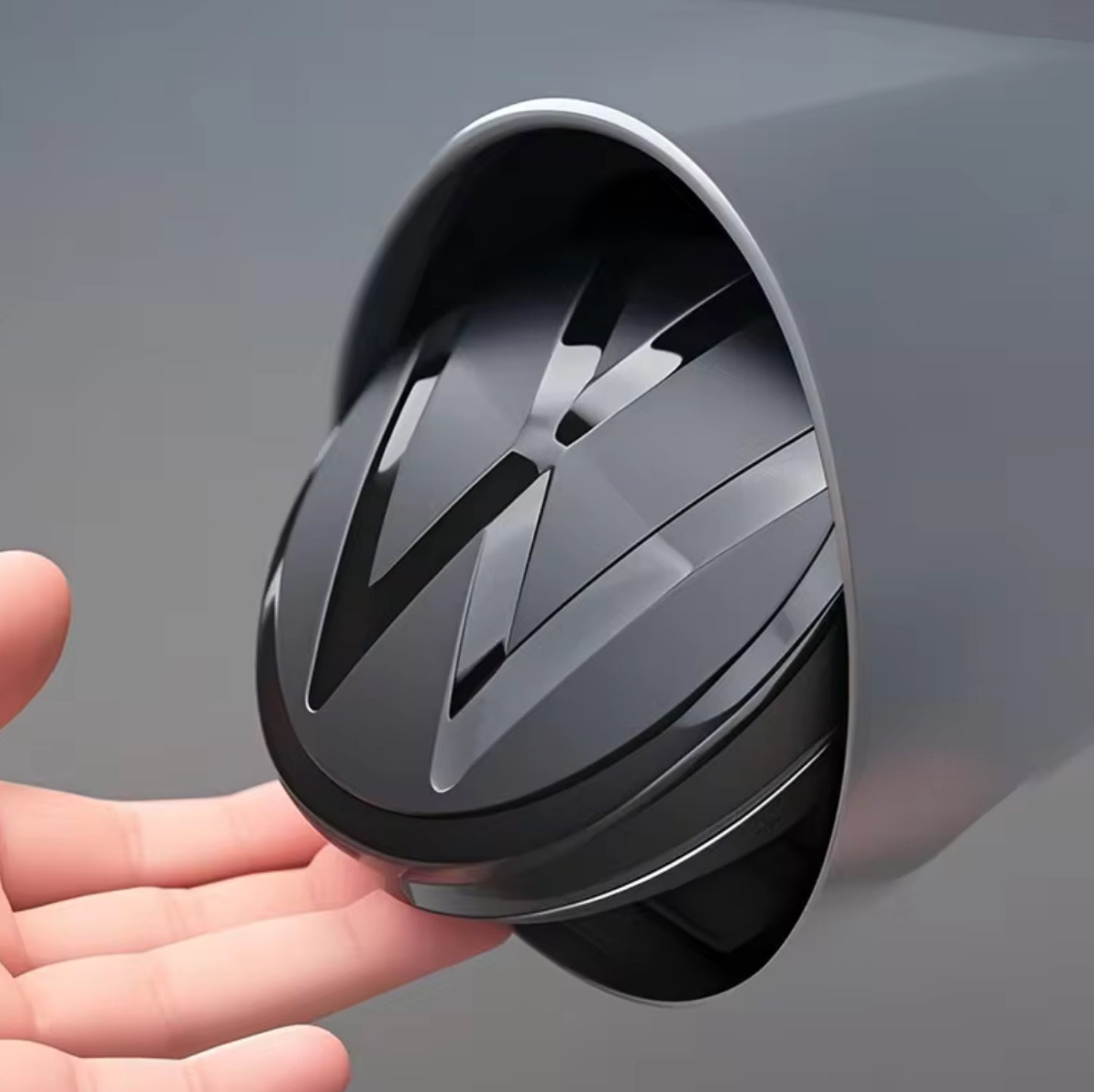 Black for Volkswagen VW Badge Logo (2 pieces Front & Rear)