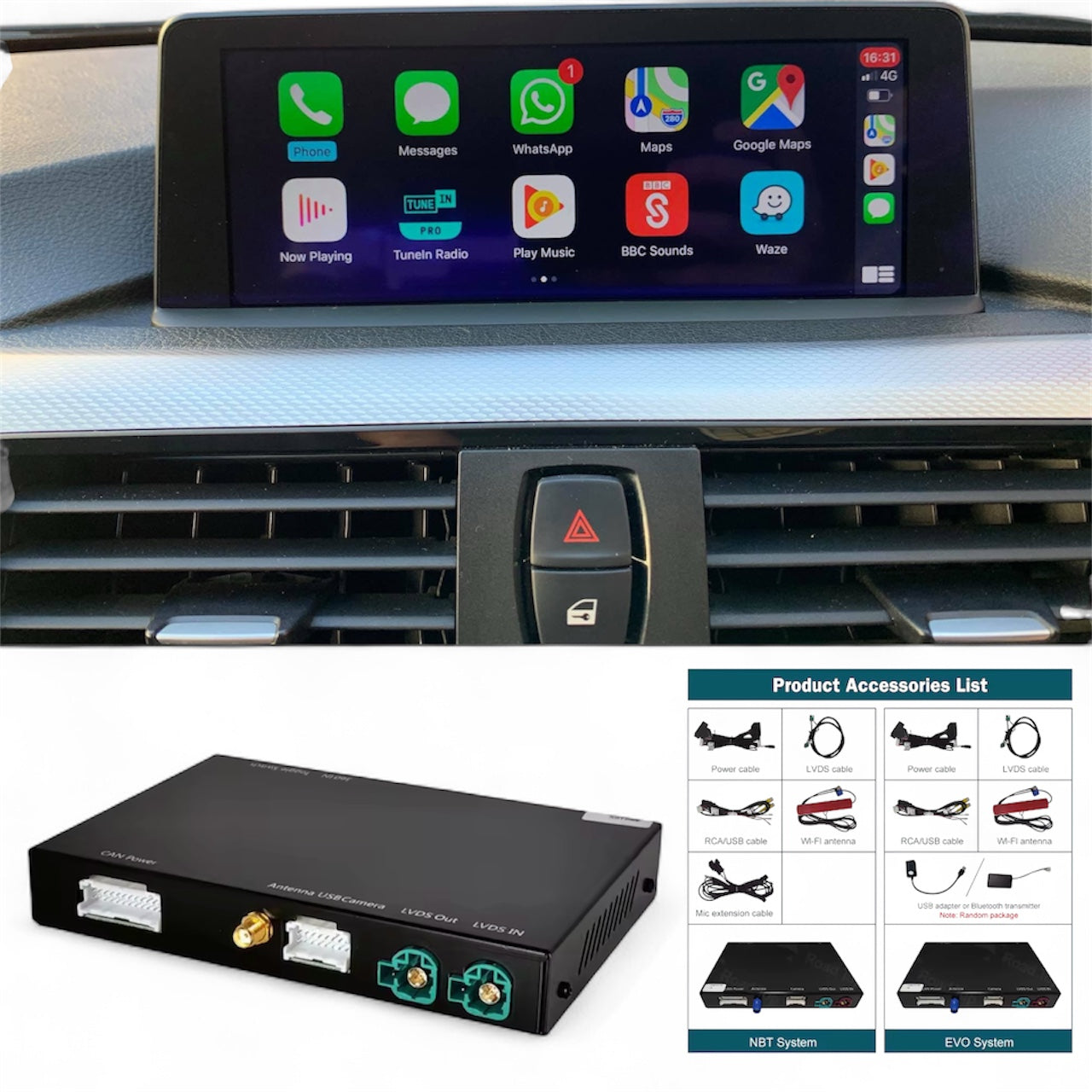 Apple CarPlay / Android Auto NBT ID4, EVO ID5, EVO ID6 System